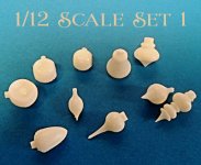 New for 2016 - 3D printed Resin Ornaments to Paint - Set 1