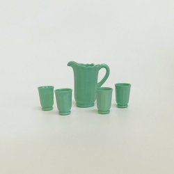 Mosser Ribbed Panel Pitcher and Tumbler set