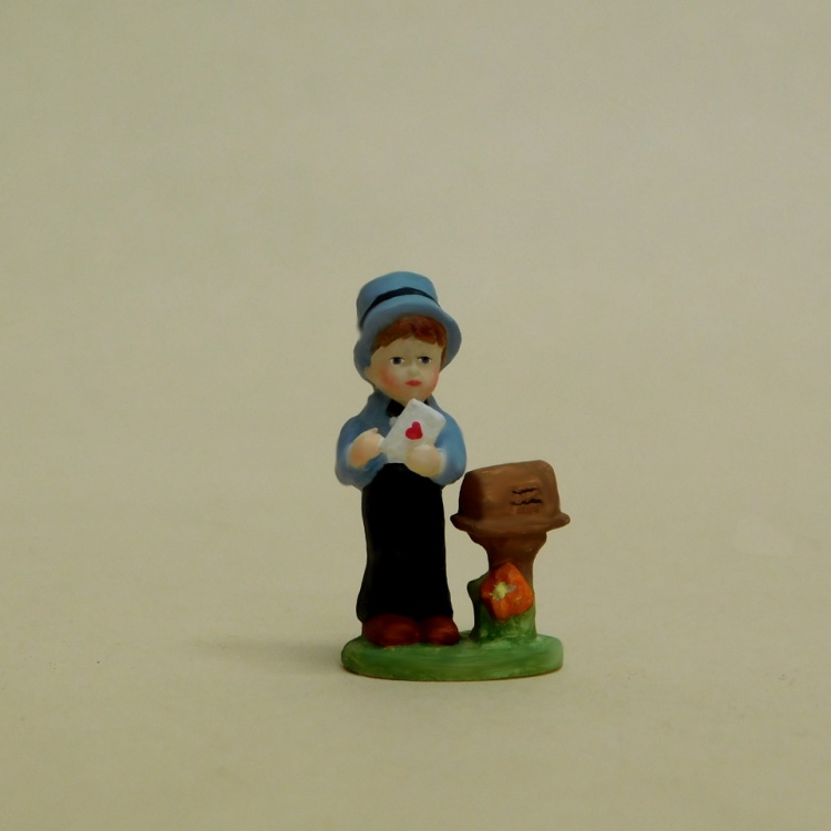 Valentine Boy at Mailbox - Click Image to Close