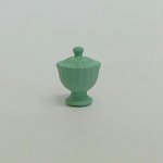 Lidded Candy Dish with Fluted Pattern