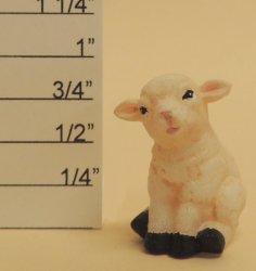 Chubby Sitting Lamb 3D Figurines to Paint