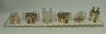 "A Mantle Size Putz Village" Silver and Gold