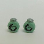 Round Art Deco Salt and Pepper Set Round Art Deco Salt and Pepper Set