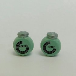 Round Art Deco Salt and Pepper Set Round Art Deco Salt and Pepper Set