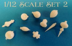 New for 2016 - 3D printed Resin Ornaments to Paint - Set 2