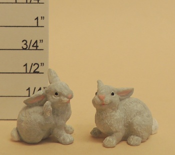Darling Bunny Pair 3D Figurines to Paint
