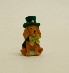St. Patricks Day Dog Figure to Paint