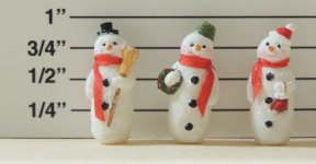 Trio of Snowman Figurines to Paint