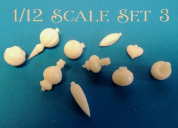 New for 2016 - 3D printed Resin Ornaments to Paint - Set 3