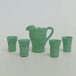 "Dogwood" Pattern Pitcher and Glasses Set "Dogwood" Pattern Pitcher and Glasses Set