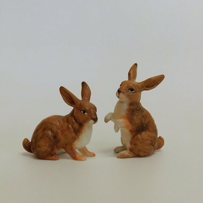 Vintage Rabbit Pair to paint - Click Image to Close