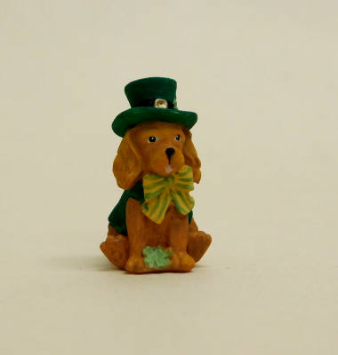 St. Patricks Day Dog Figure to Paint - Click Image to Close