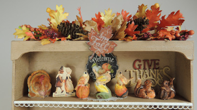 "Give Thanks" Filled Thanksgiving/Harvest Hutch Online Class/Kit - Click Image to Close
